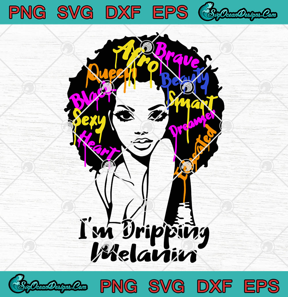 Dripping Lips SVG #2, Black Girl Magic Svg, Melanin svg - DIDIKO designs