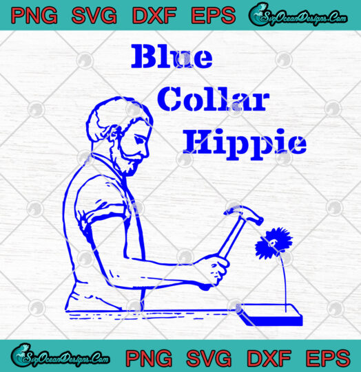 Blue Collar Hippie SVG PNG