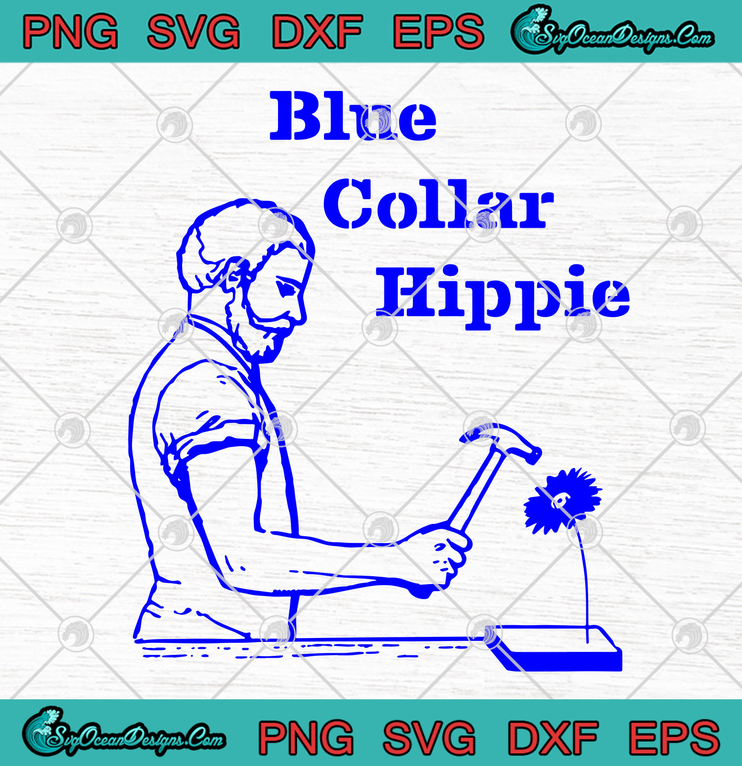 Download Blue Collar Hippie SVG PNG art Designs for shirt - Designs ...