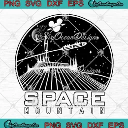 Disney Space Mountain SVG PNG EPS DXF Walt Disney World Resort SVG Designs for shirt