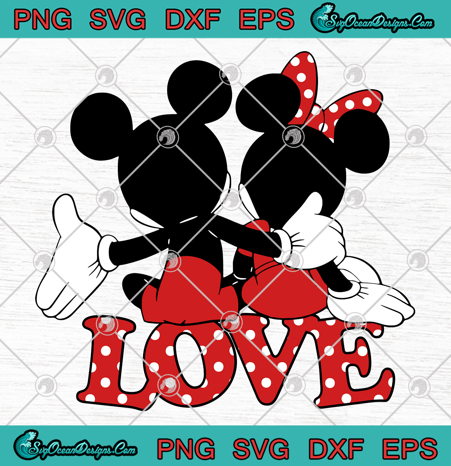 Download Disney Valentines Mickey Minnie Love Hug Cute SVG PNG EPS ...