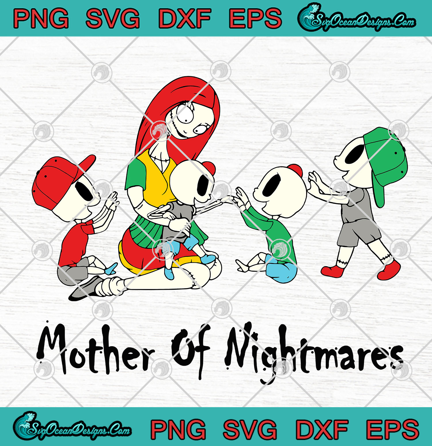 Download Sally Skeleton Four Boys Mother Of Nightmares SVG PNG ...