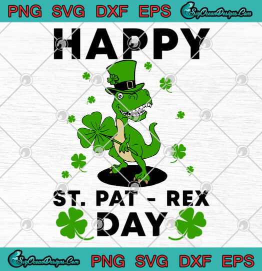 Happy St Pat rex Day svg png
