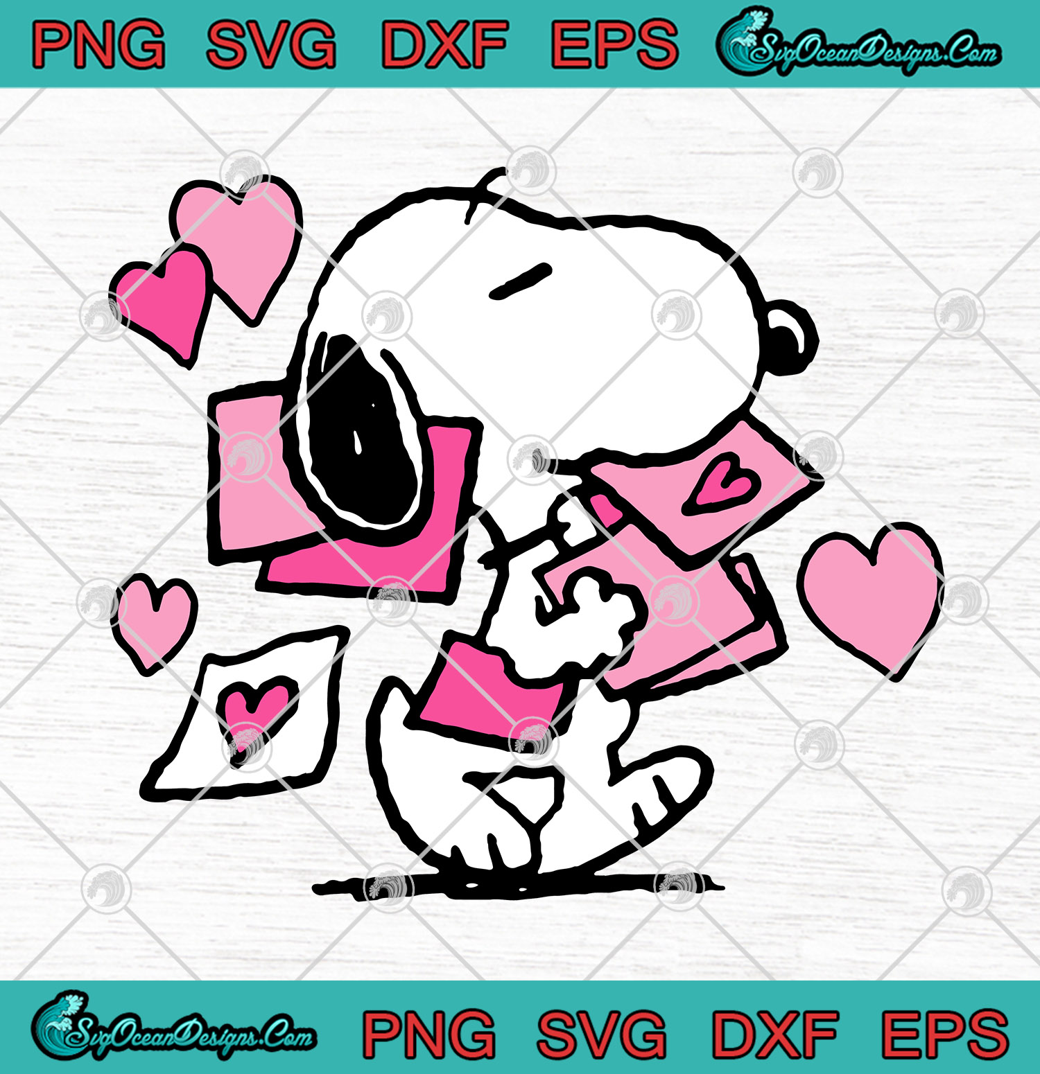 Snoopy Valentine's Day SVG PNG EPS DXF Art Designs For Shirt
