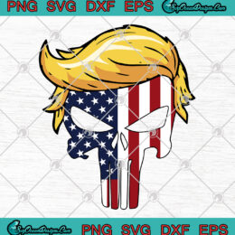 Trump Punisher American Flag SVG PNG EPS DXF-Trump Punisher 2020 SVG Art Vector