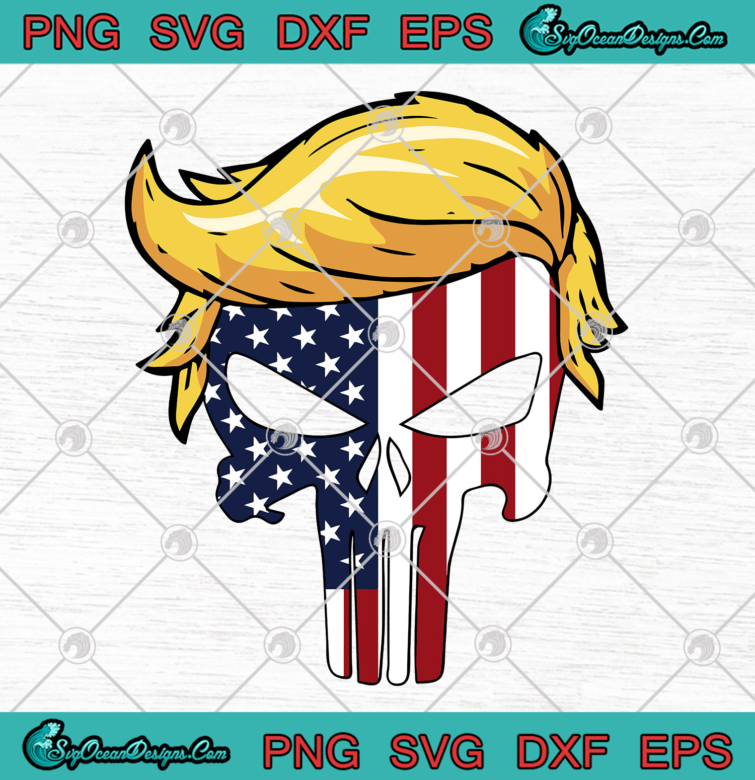 Download Trump Punisher American Flag SVG PNG EPS DXF-Trump ...