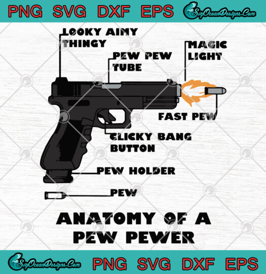 Anatomy of a pew pewer svg png