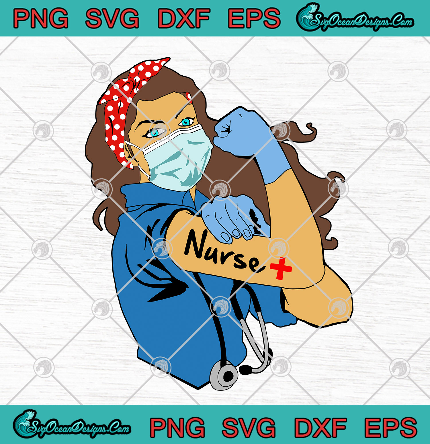 Download Strong Woman Nurse Coronavirus Covid 19 SVG PNG - Strong Nurse Rosie riveter 2020 SVG Cricut ...