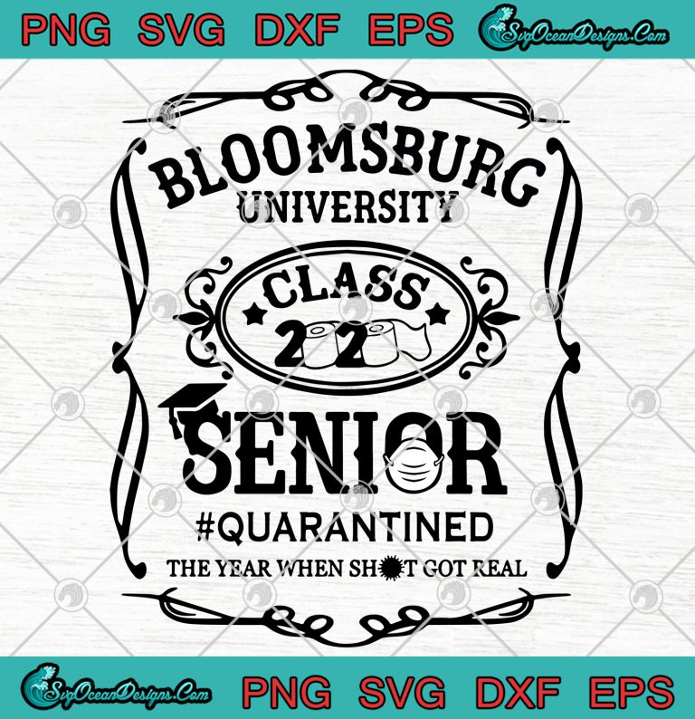 Bloomsburg University Class 2020 Senior Quarantined svg