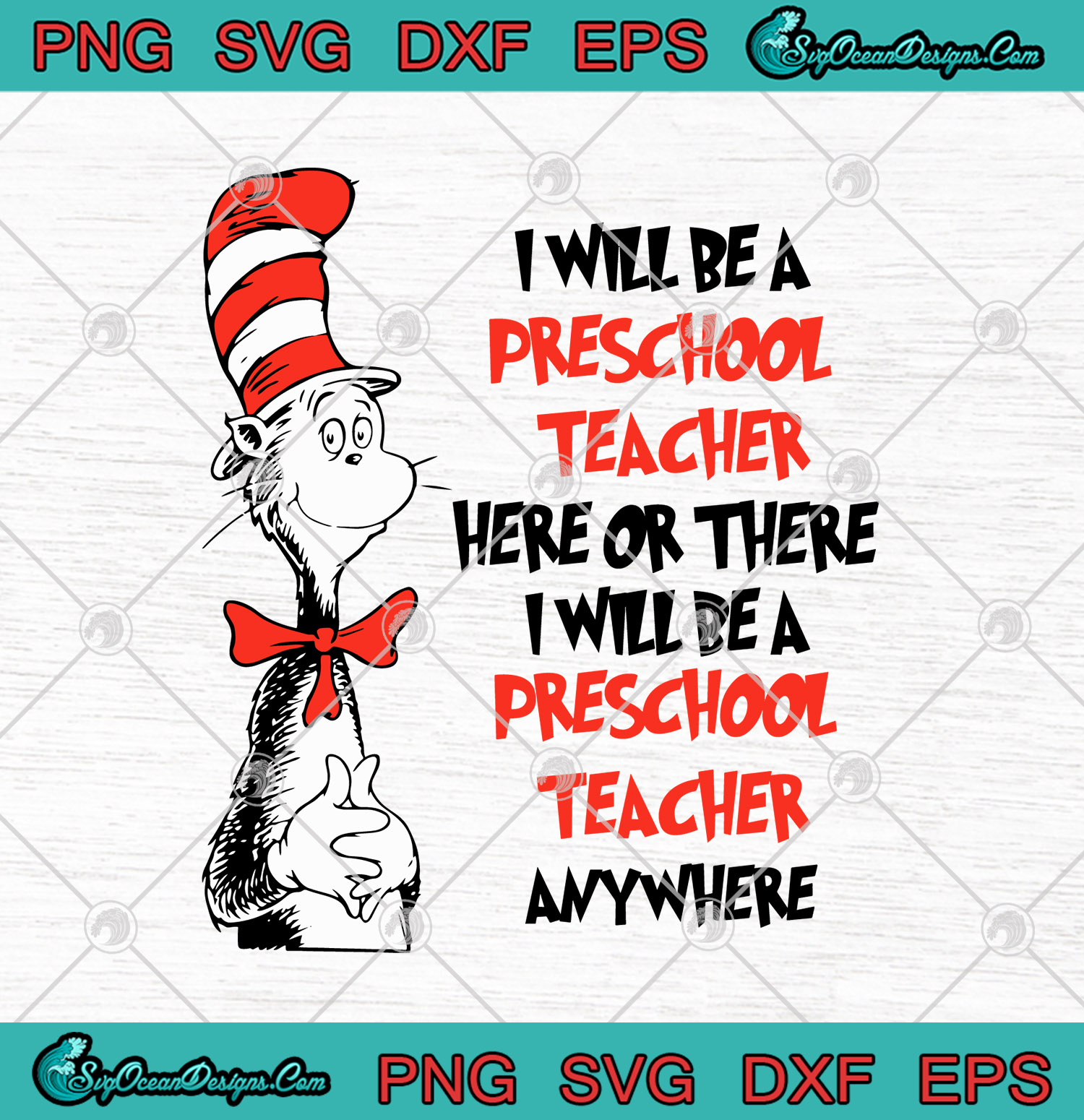 Download Dr. Seuss I Will Be A Preschool Teacher Here Or There I ...