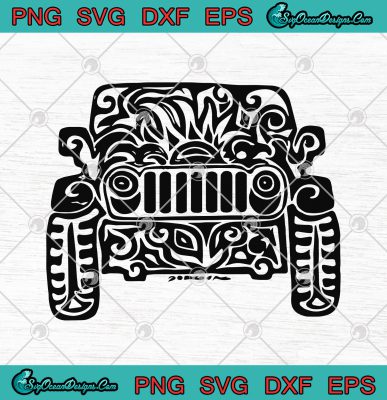 Jeep Mandala Svg Png Eps Dxf Cutting File Cricut File Silhouette Art