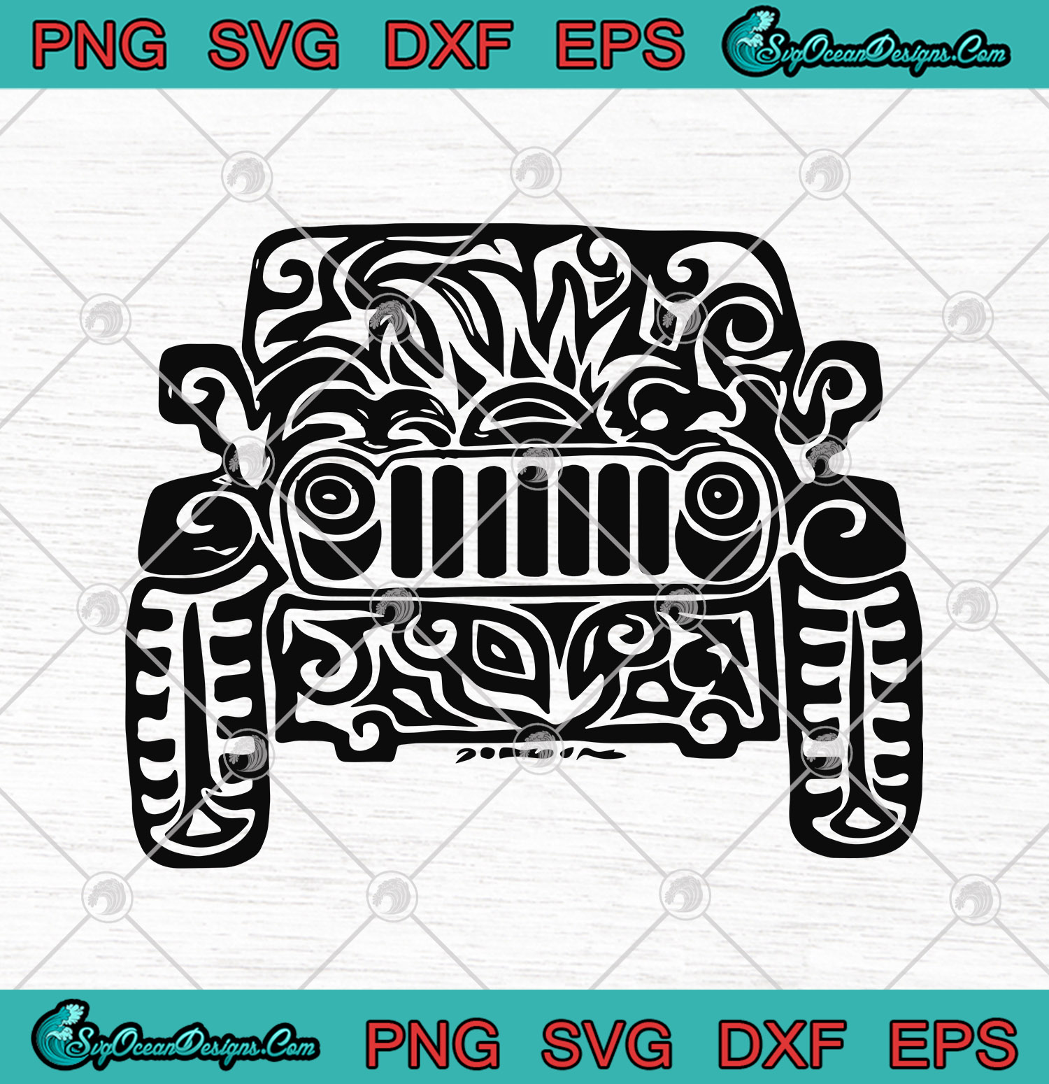 Download Jeep Mandala SVG PNG EPS DXF Cutting file Cricut file silhouette Art - Designs Digital Download