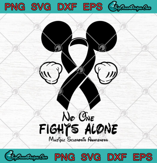 Mickey Mouse No One Fights Alone Multiple Sclerosis Awareness