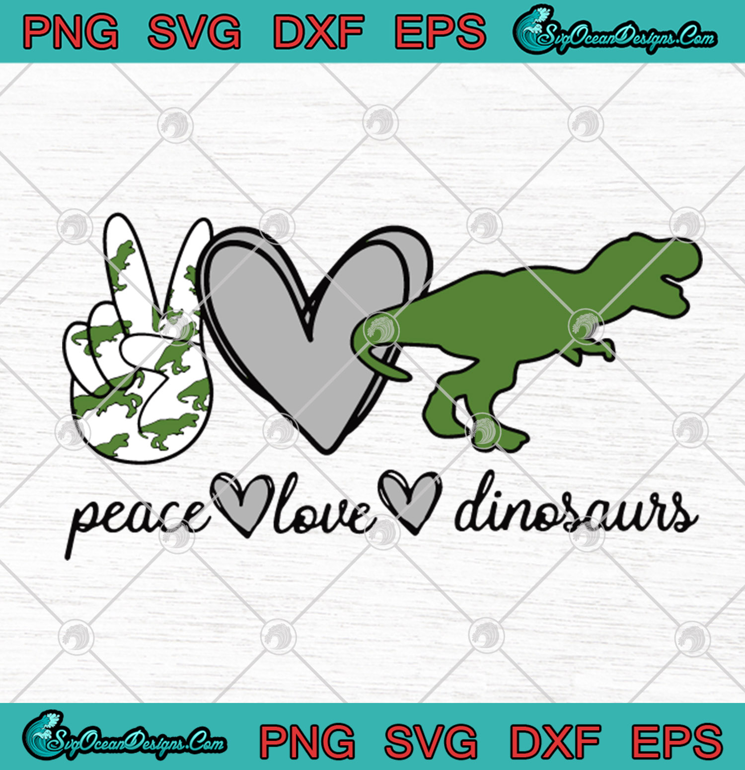 Download Funny Dinosaurs Peace Love Dinosaurs SVG PNG DXF EPS ...
