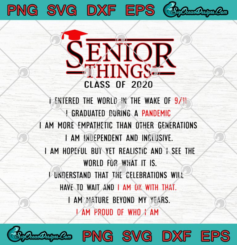 Senior Things Class of 2020 svg