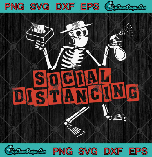 Skeleton Social Distancing svg png