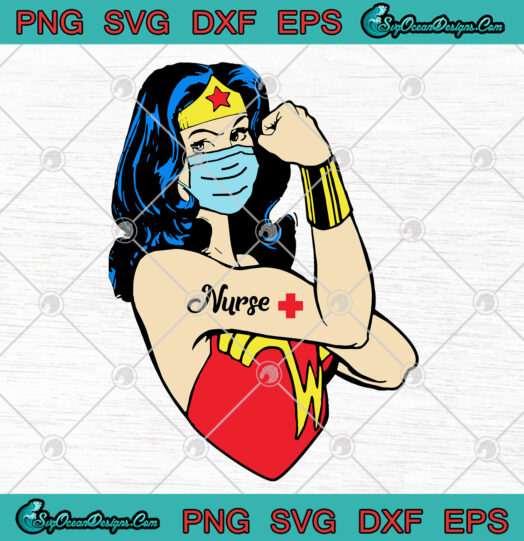 Strong Wonder Woman Tattoo Nurse Covid 19
