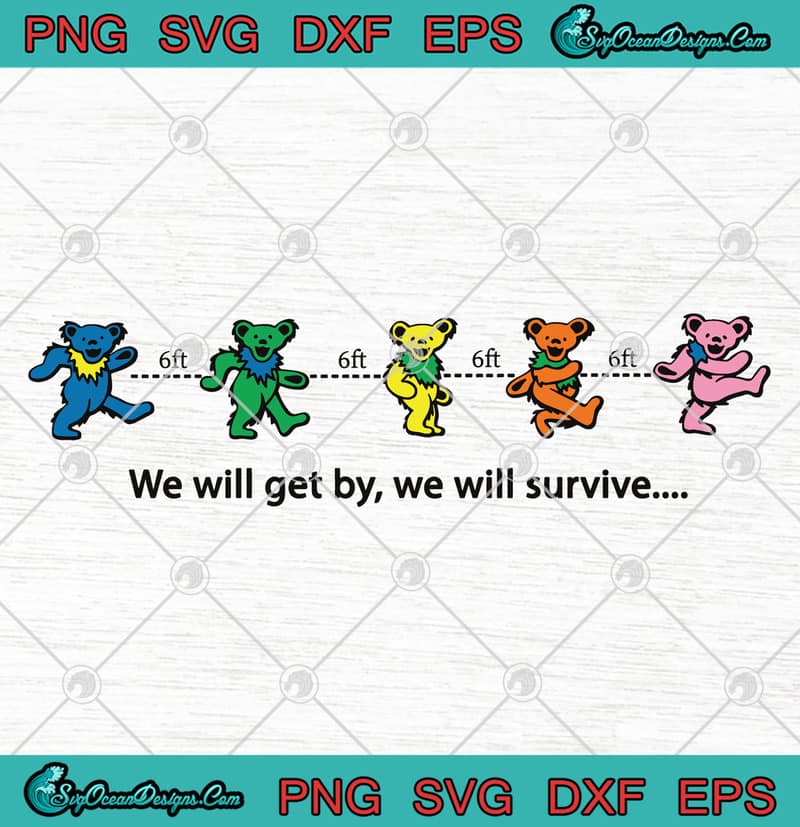 Download Grateful Dead Dancing Bears 6ft We Will Get By We Will ...