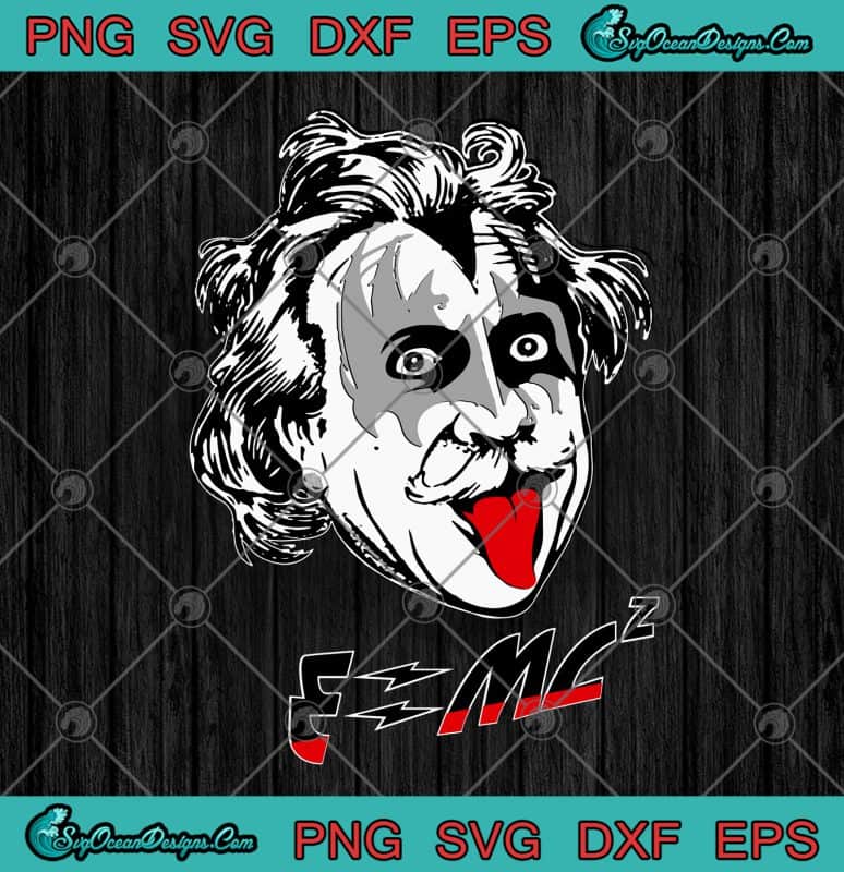 Albert Einstein Kiss E=MC2 Science Funny SVG PNG EPS DXF Cutting File ...