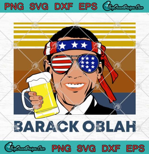 Barack Oblah Drinks Beer 4th Of July