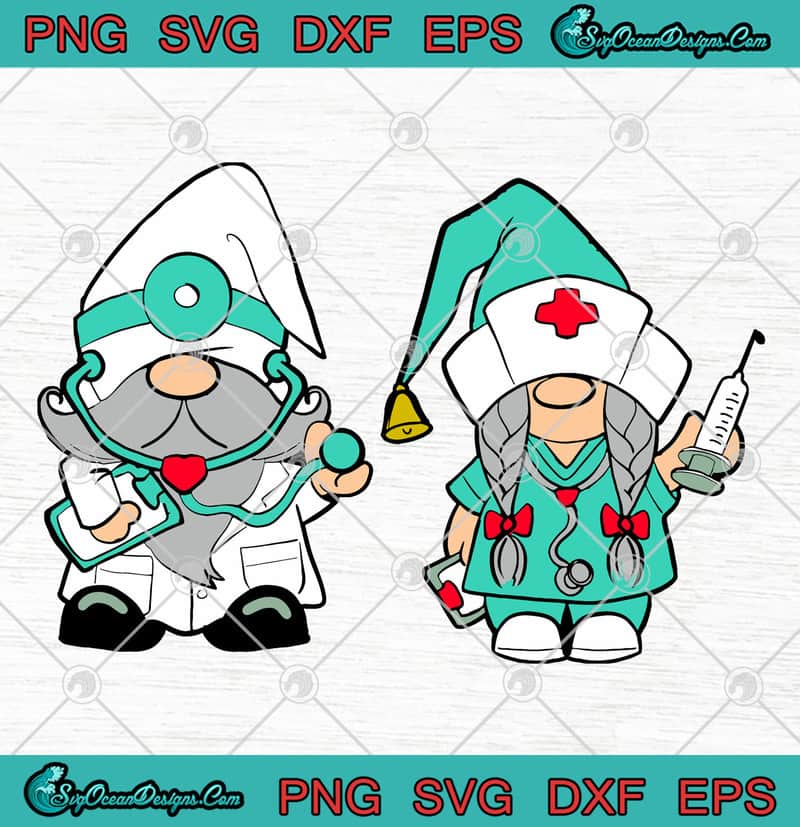 Download Funny Gnomes Nurse And Doctor Quarantine Covid 19 Svg Png Eps Dxf Cricut File Cutting File Silhouette Art Designs Digital Download