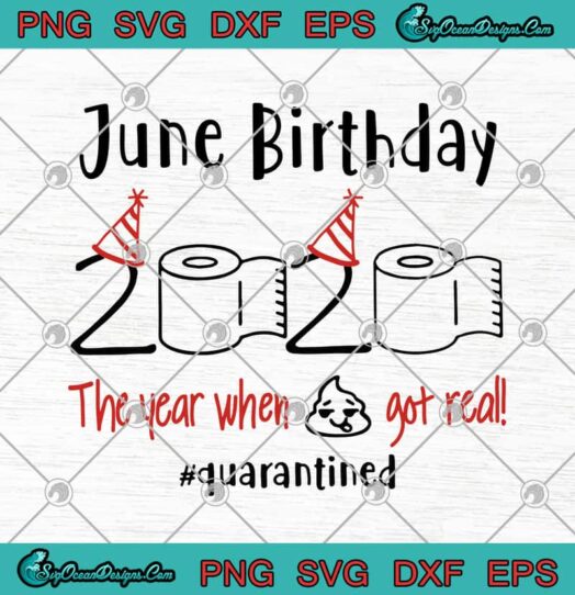 June Birthday 2020 The Year When Shit Got Real Quarantined svg