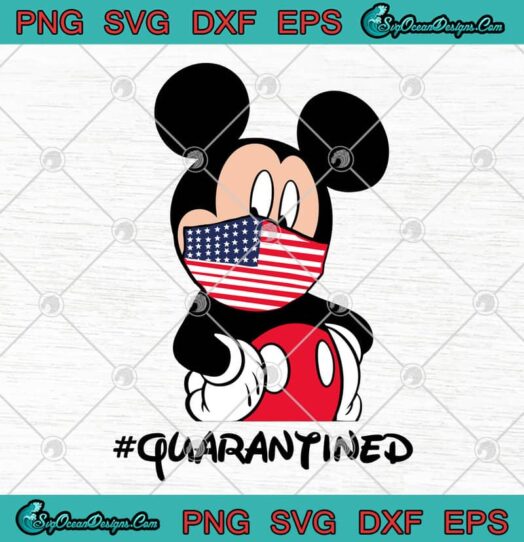 Mickey Mouse American Flag Mask Quarantined
