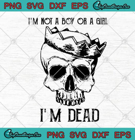 Skull LGBT Im Not A Boy Or A Girl Im Dead