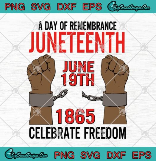 A Day Of Remembrance Juneteenth June 19th 1865 Celebrate Freedom