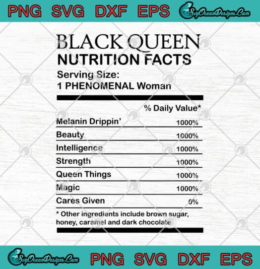 Black Queen Nutrition Facts