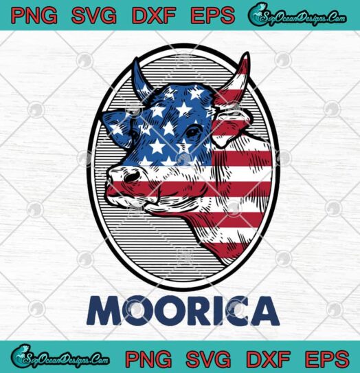 Cow Moorica American Flag 4th Of July Independence Day