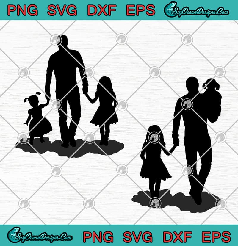 Daddy And Daughter Father S Day Svg Png Eps Dxf Cricut File Silhouette Art Designs Digital Download