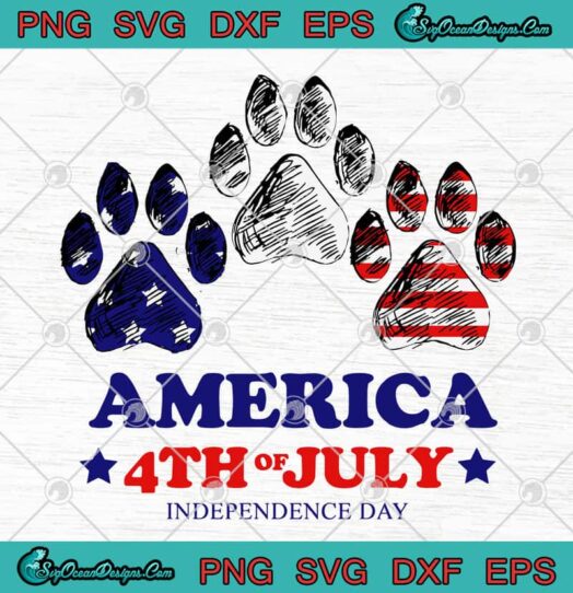 Dog Paw America 4th Of July Independence Day