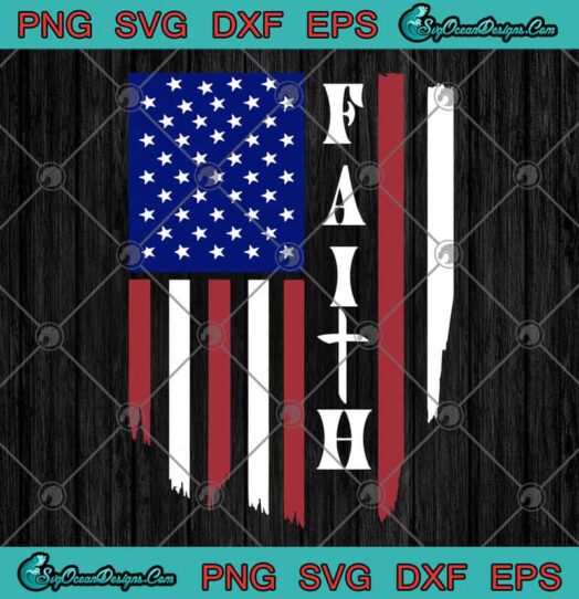 Christian Faith Cross American Flag SVG PNG EPS DXF - Christian Patriot ...