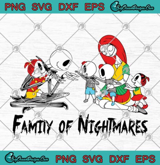 Family Of Nightmares Two Boys Two Girls svg