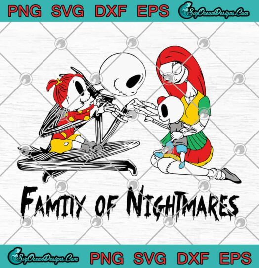 Family Of Nightmares one boy one girl svg