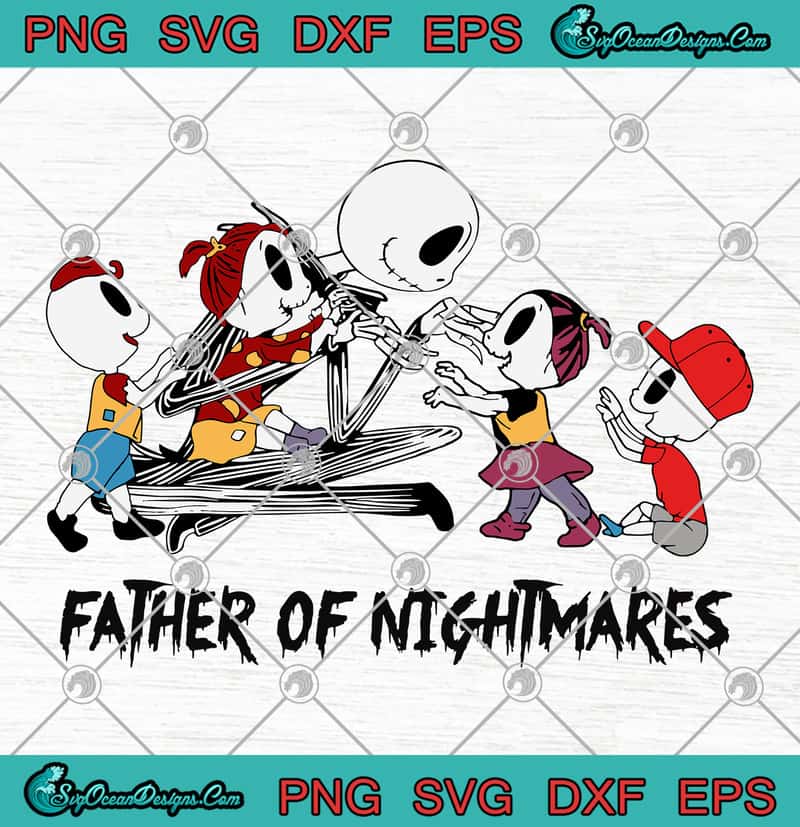 Download Jack Skellington Father Of Nightmares Two Baby Girls And Two Girls Svg Png Eps Dxf Cricut File Silhouette Art Designs Digital Download