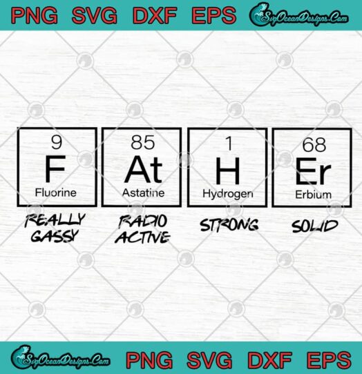 Father Periodic Elements Table Really Gassy Radio Active Strong Solid