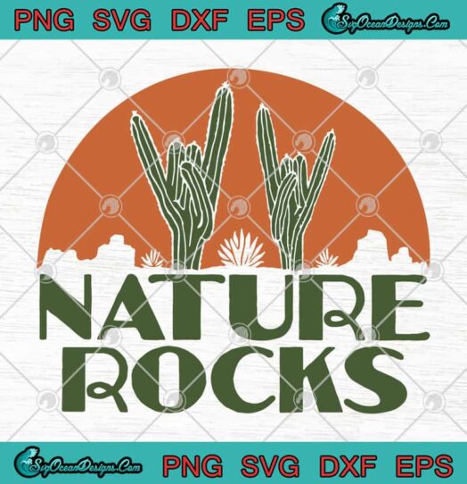 Rock And Cactus Nature Rock