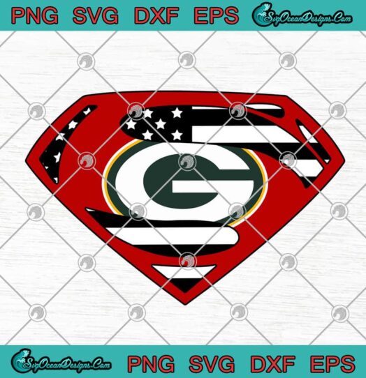 Superman Green Bay Packers American flag svg