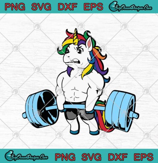 Unicorn Weightlifting Fitness Gym Deadlift Rainbow