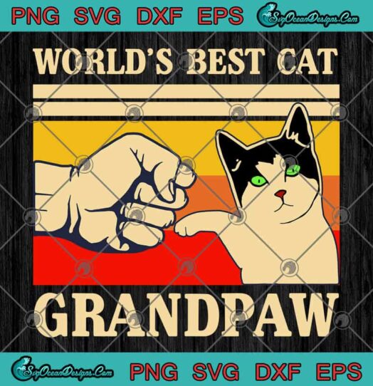 Worlds Best Cat Grandpaw svg