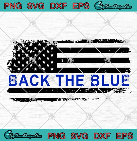 Back The Blue American Flag