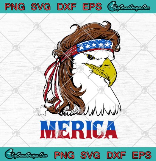 Bald Eagle Mullet 4th of July Merica American Flag