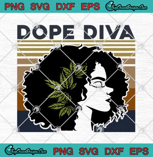 Cannabis Dope Diva Black Girl Vintage