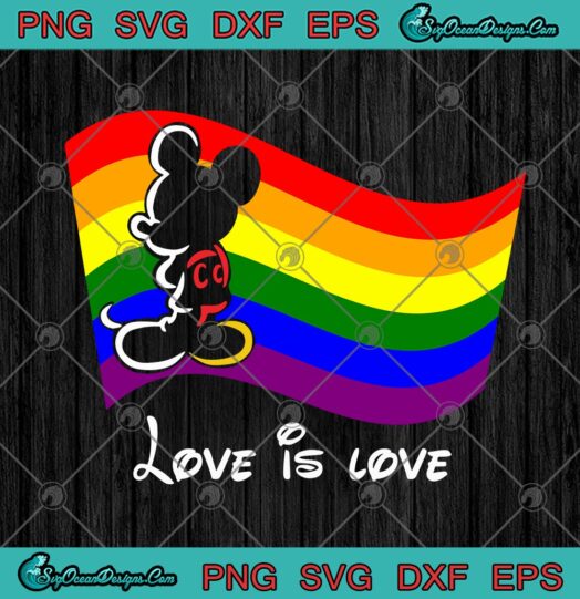 LGBT Mickey Mouse Love Is Love LGBT Flag