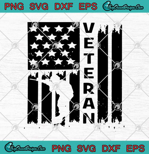 Veteran American Flag SVG PNG EPS DXF SVG Cricut File Silhouette Art