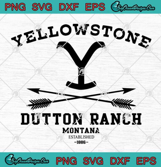 Yellowstone Dutton Ranch Montana Established 1886 svg