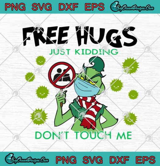 Grinch Mask Free Hugs Just Kidding