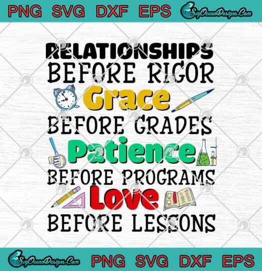 Relationships Before Rigor Grace Before Grades
